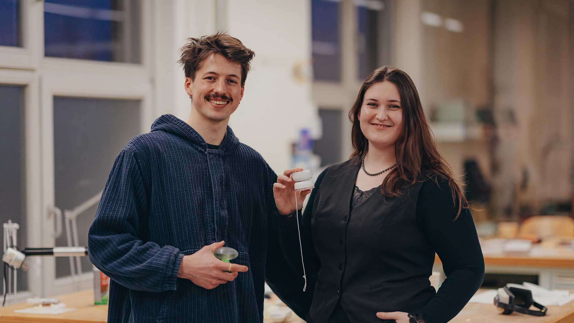 Elias and Mara, interns at phopenix design agency, product design agency in stuttgart, germany.