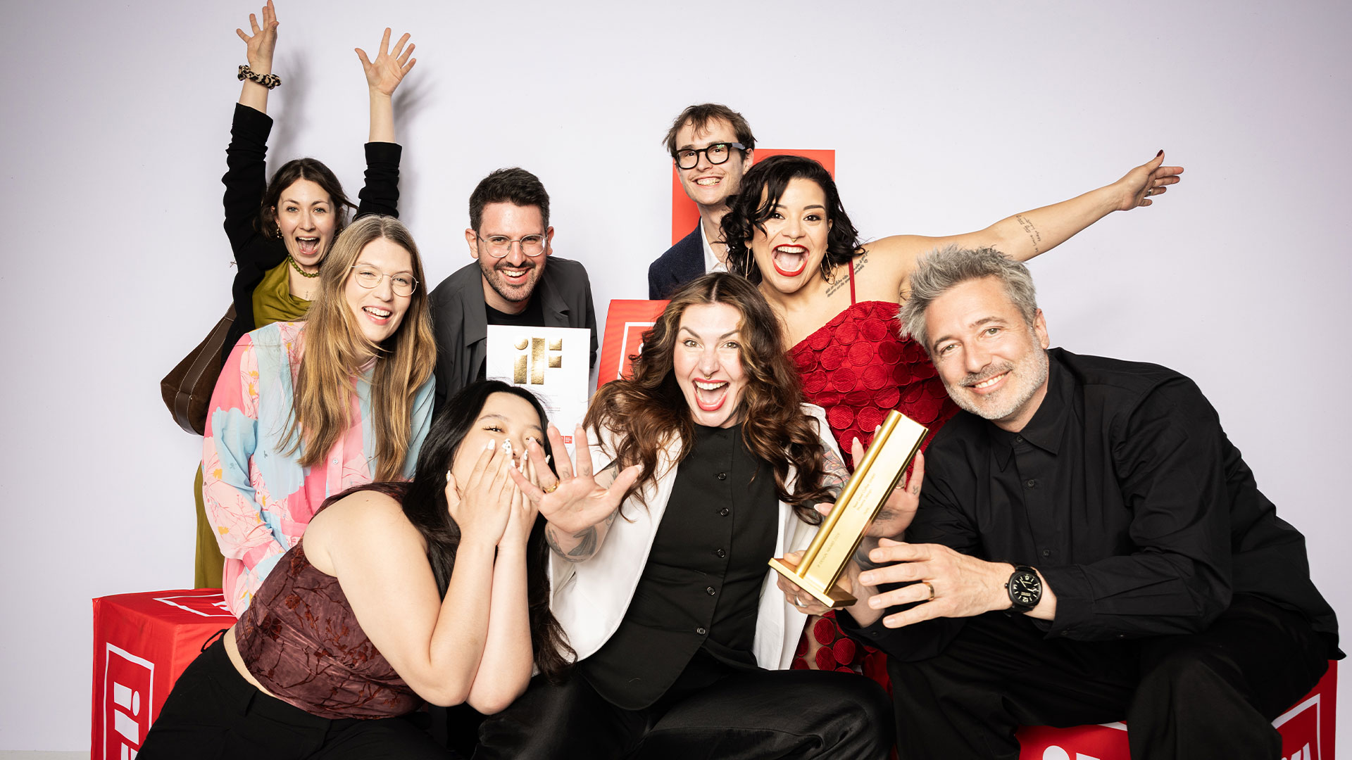 nunc and phoenix design team celebrating the iF Gold Design Award 2026