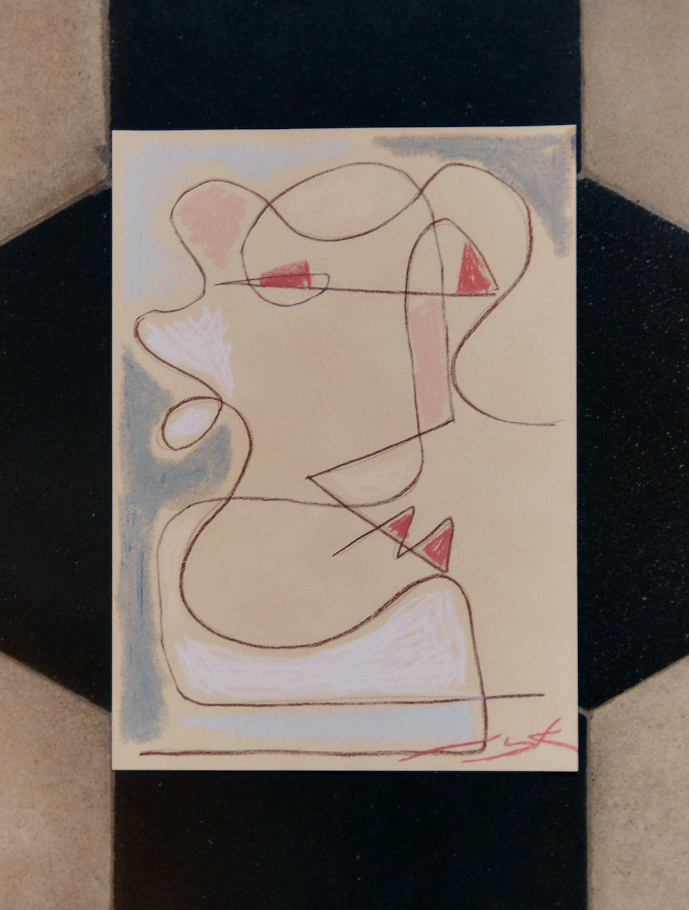 Oil pastel & sanguine on A4 paper from Florence