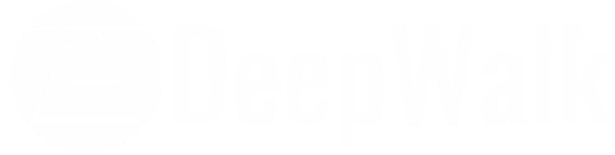 Circle emblem with sidewalk approaching a horizon in white with company name