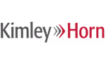 Kimley horn logo with bold red and gray text with arrows between words