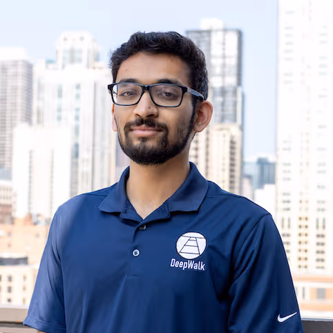 Anshul, DeepWalk team member, smiling headshot portrait