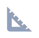 A grey angle measurement tool icon