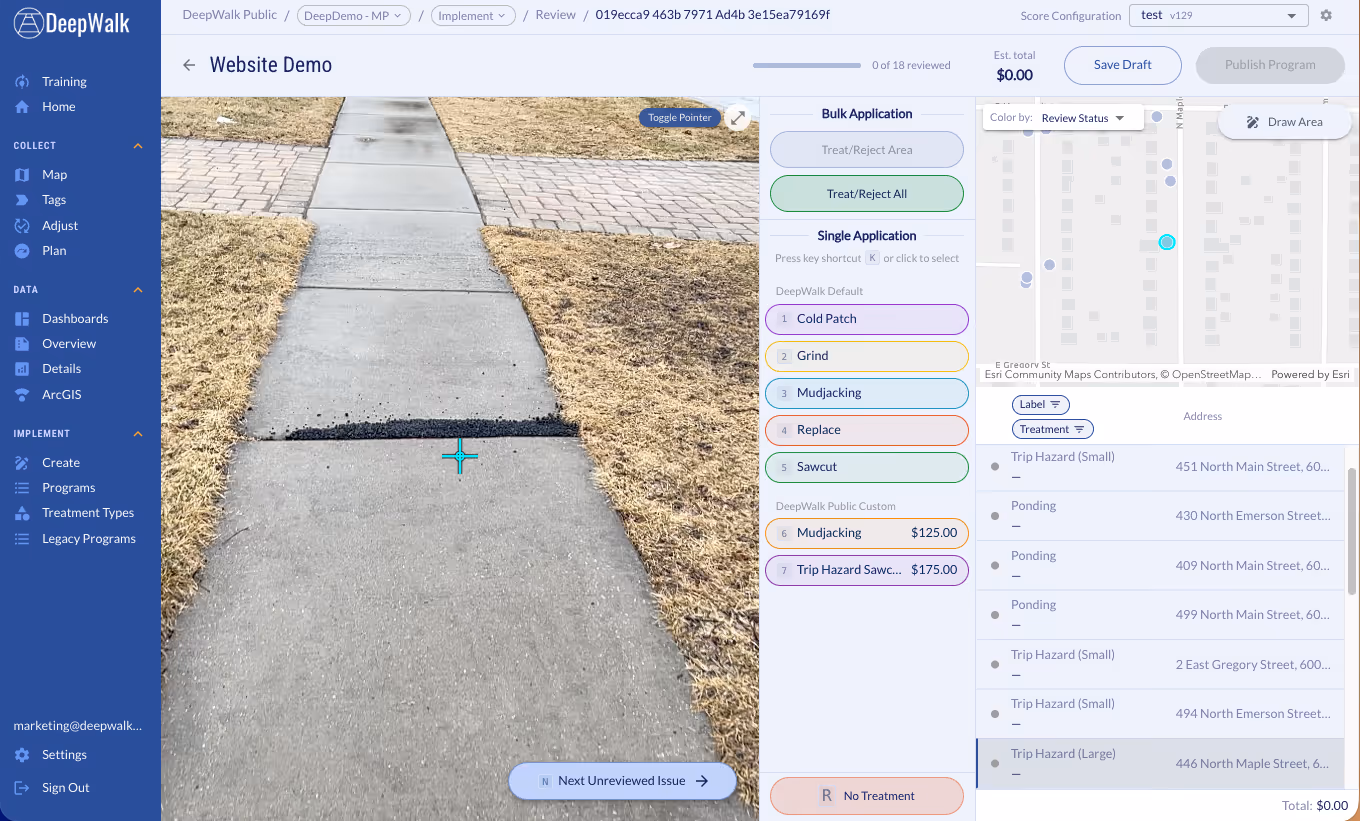 DeepWalk web app screenshot