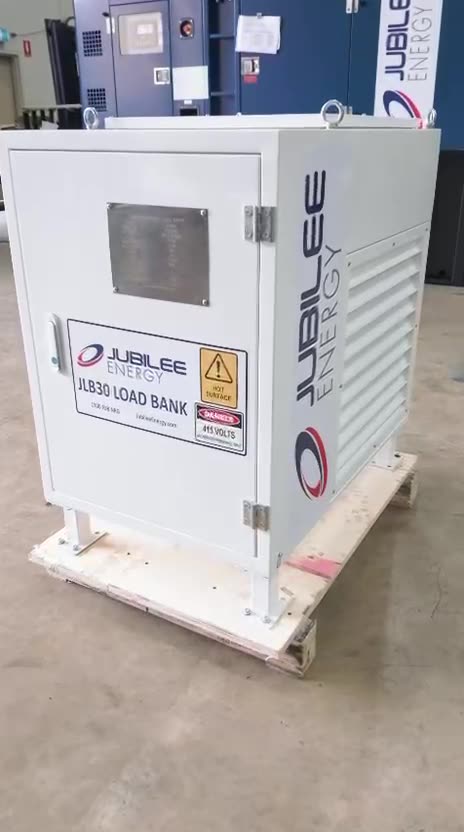 Jubilee Energy JLB30 load bank in the Brendale workshop