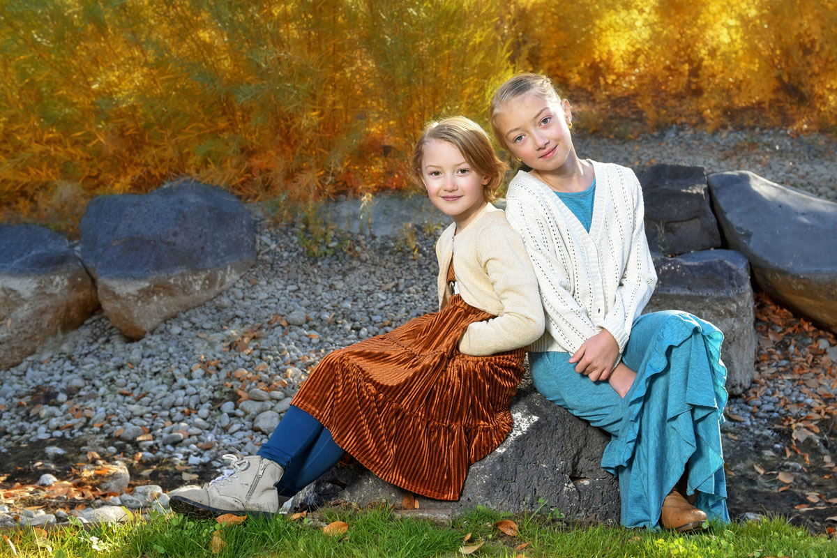Girl with dark background