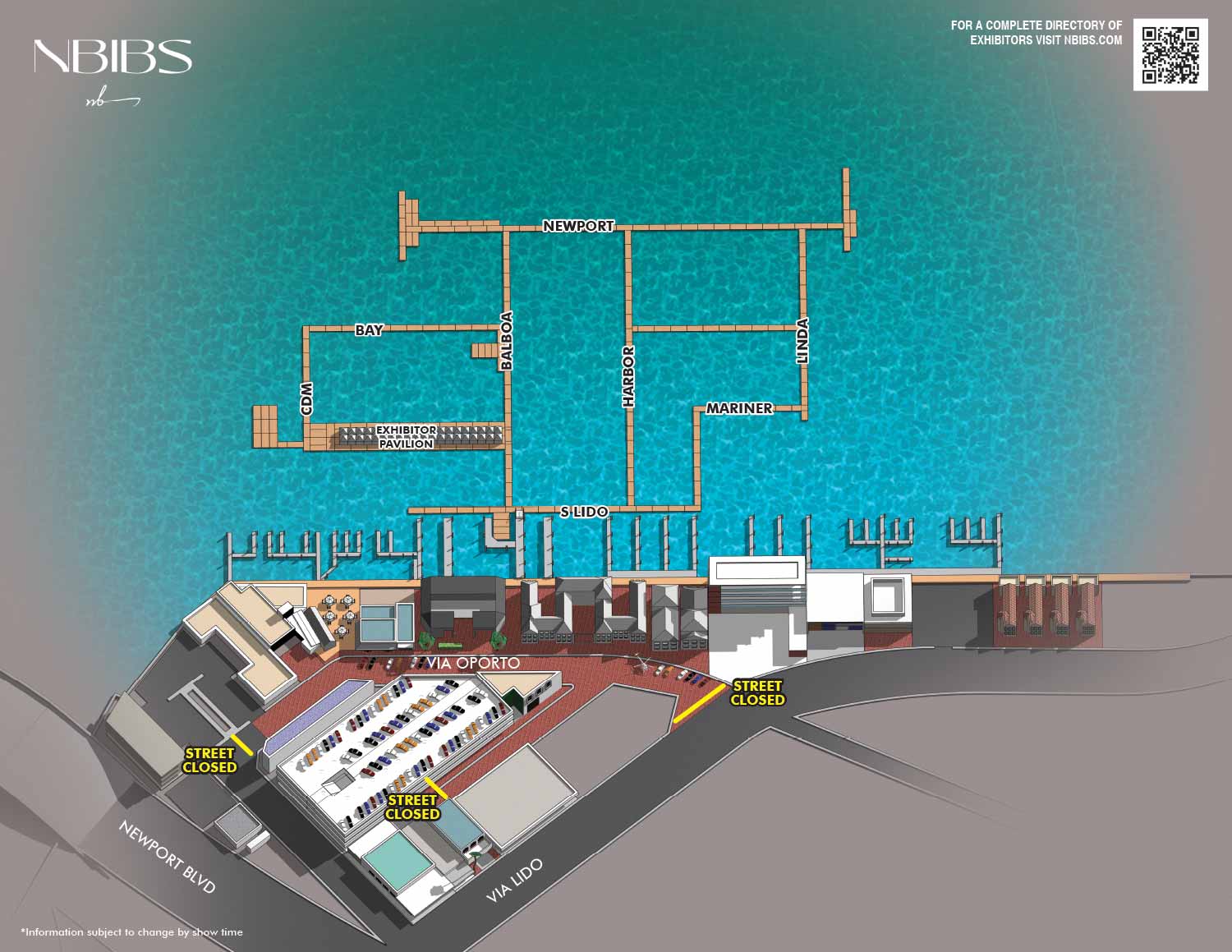 current Newport Beach Boat Show Event Map