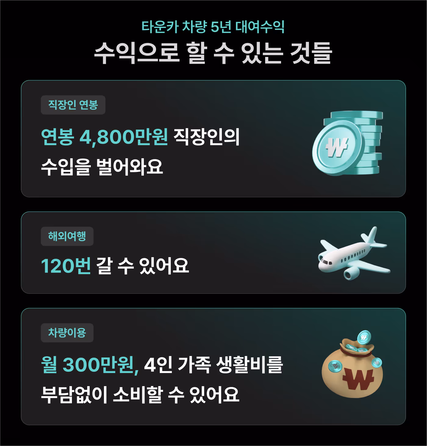 5년 수익으로 할 수 있는 것들