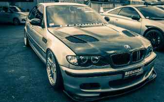front view of a customized bmw