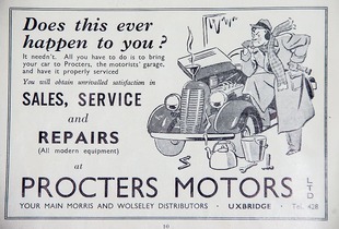 old cartoon advert for car repairs