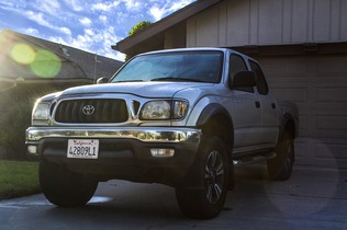 front view of an older Toyota Tacoma