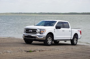 Ford F150 truck at the beach