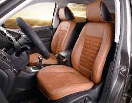 front leather seats in a car