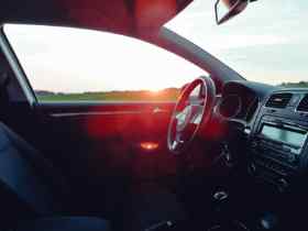 a car steering wheel