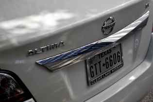 close up of the rear of a nissan altima