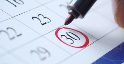 30-Day Warranty calender