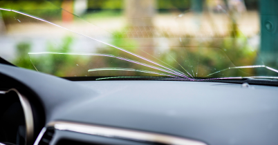car windshield being replaced
