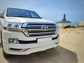 Close-up of a Toyota logo