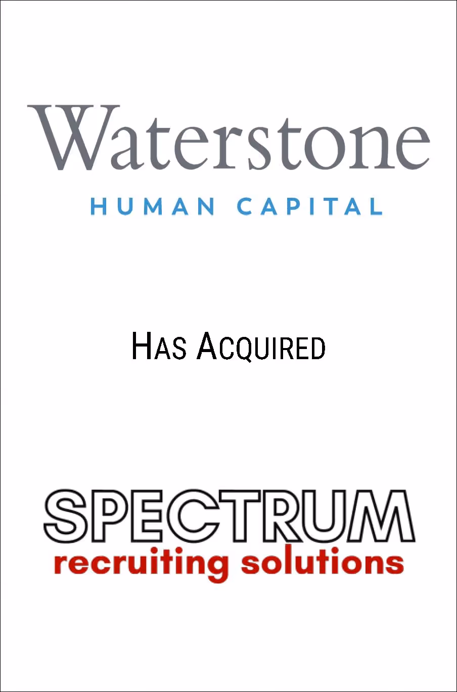 waterstone human capital acquires spectrum recruiting tombstone