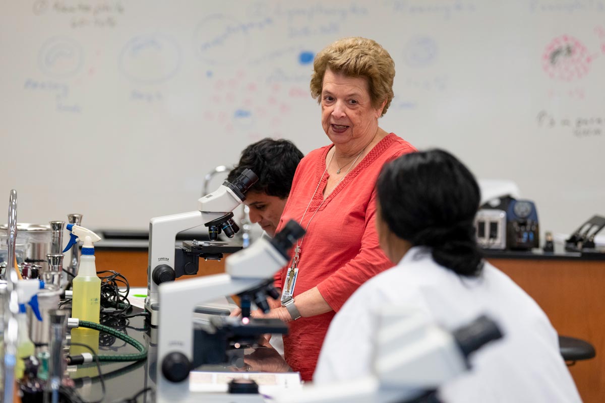 Martha DeWeese instructing her class