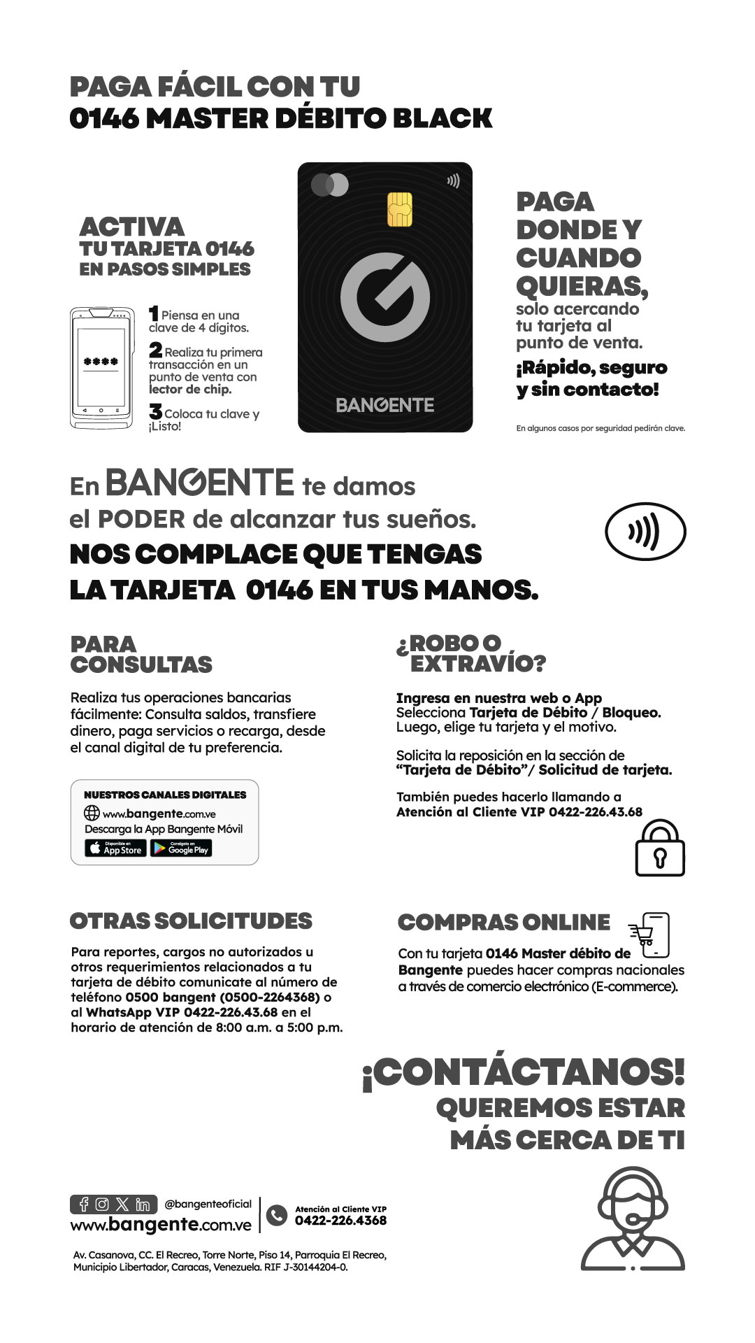 Información sobre la tarjeta clásica bangente 0146