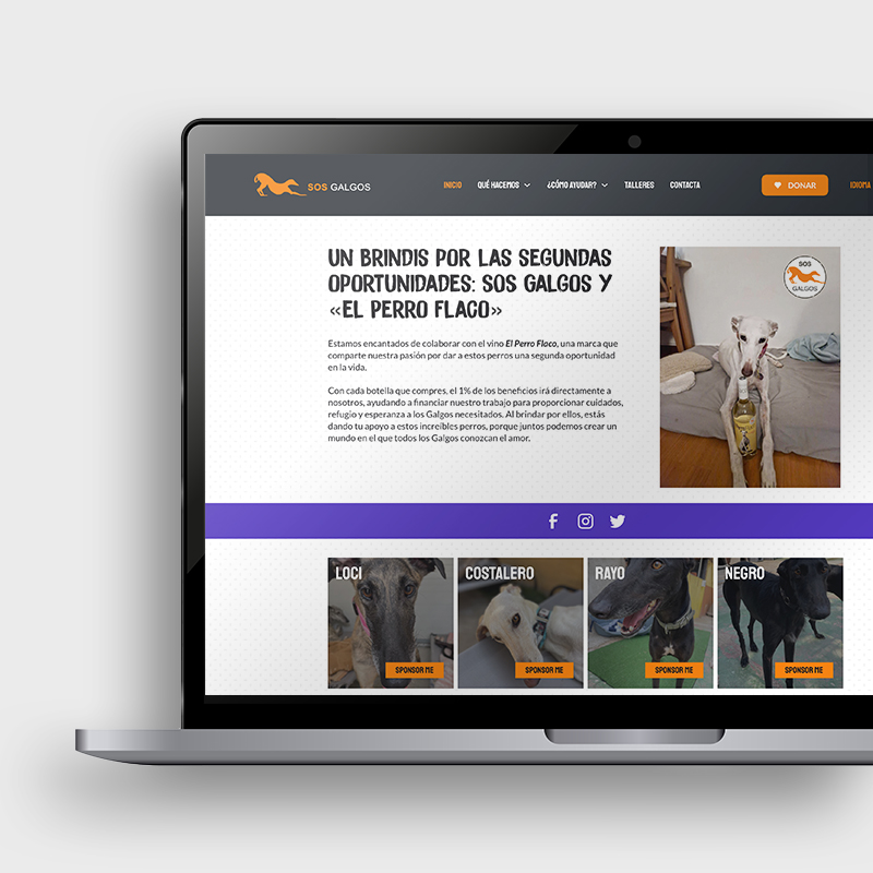 SOS Galgos Webdesign