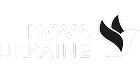 NOVA UKRAINE wordmark with a stylized dove logo next to the text.
