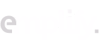 Emplify brand logo text in lowercase with a period at the end.