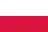 Flag of Poland with two horizontal stripes: white above red.