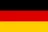 Flag of Germany with horizontal black, red, and gold stripes.