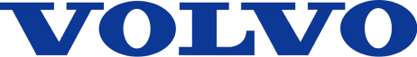 Volvo brand logo text in blue.