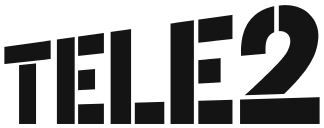 Tele2 logo in bold black text.