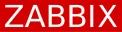 Red rectangle with the white text ZABBIX in bold font.