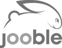 Jooble company logo with stylized rabbit above name in lowercase letters