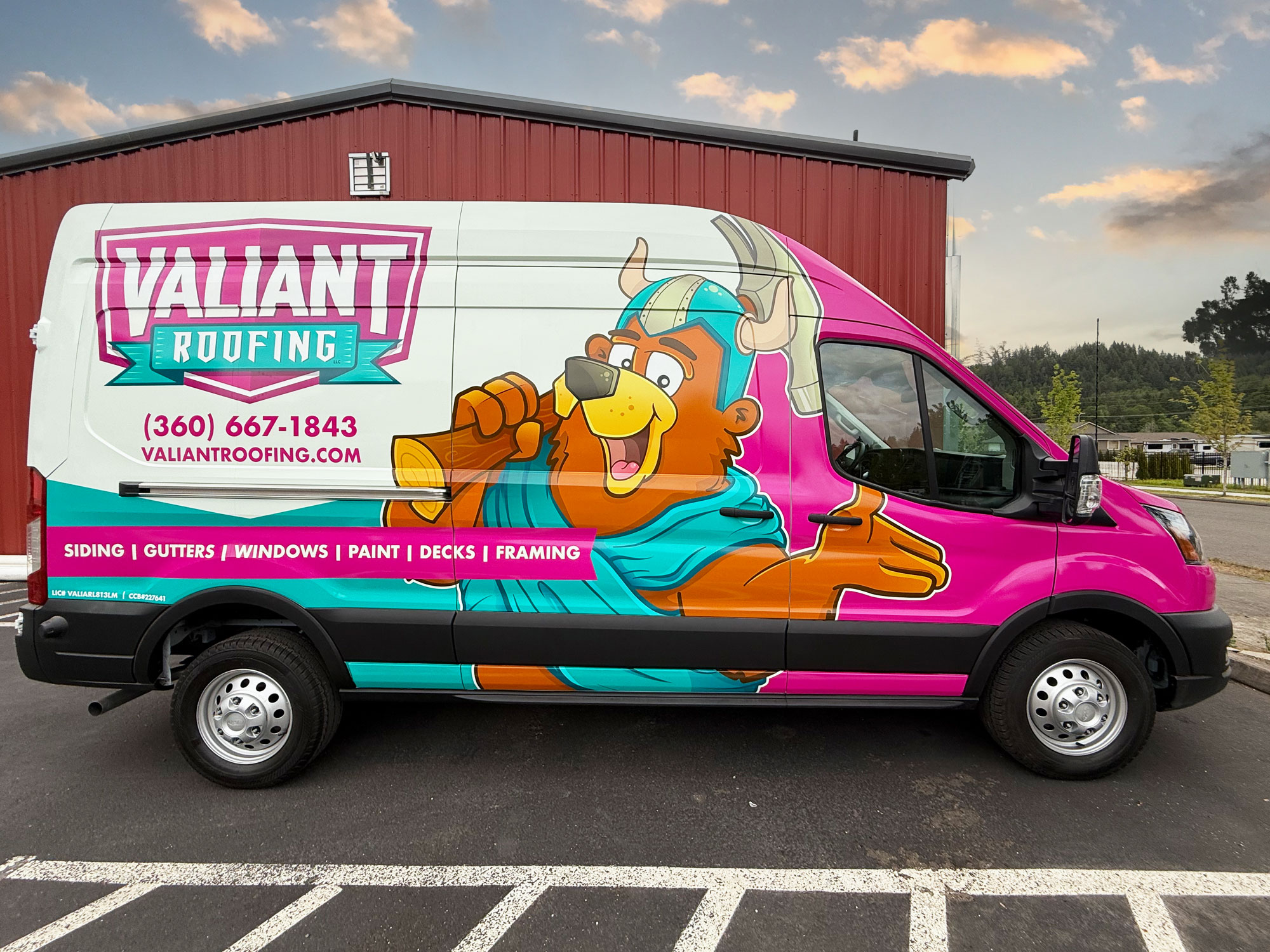 Roofing Van Wrap Idea