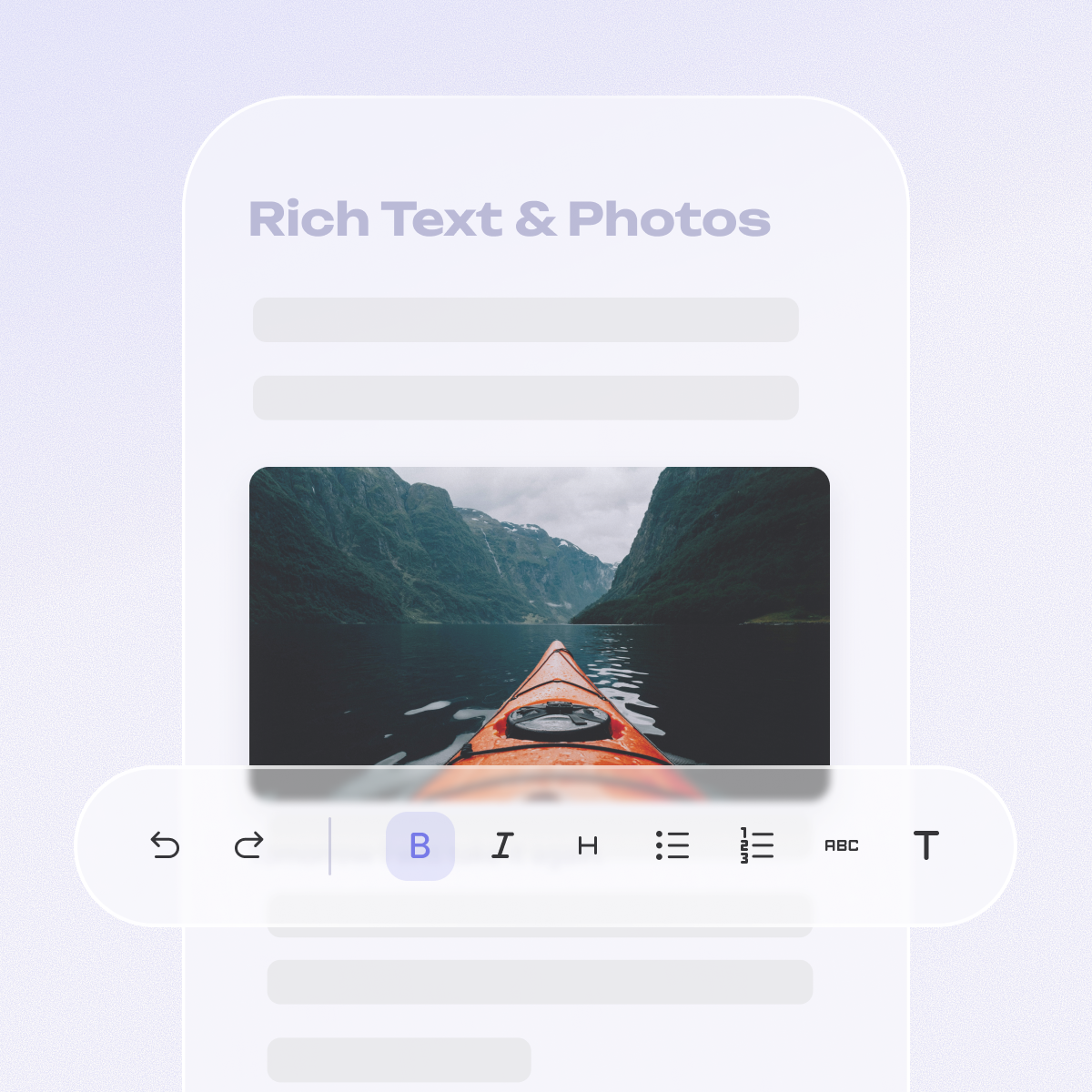 Photos & Rich Text