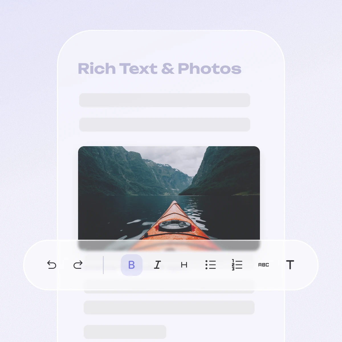 Photos & Rich Text