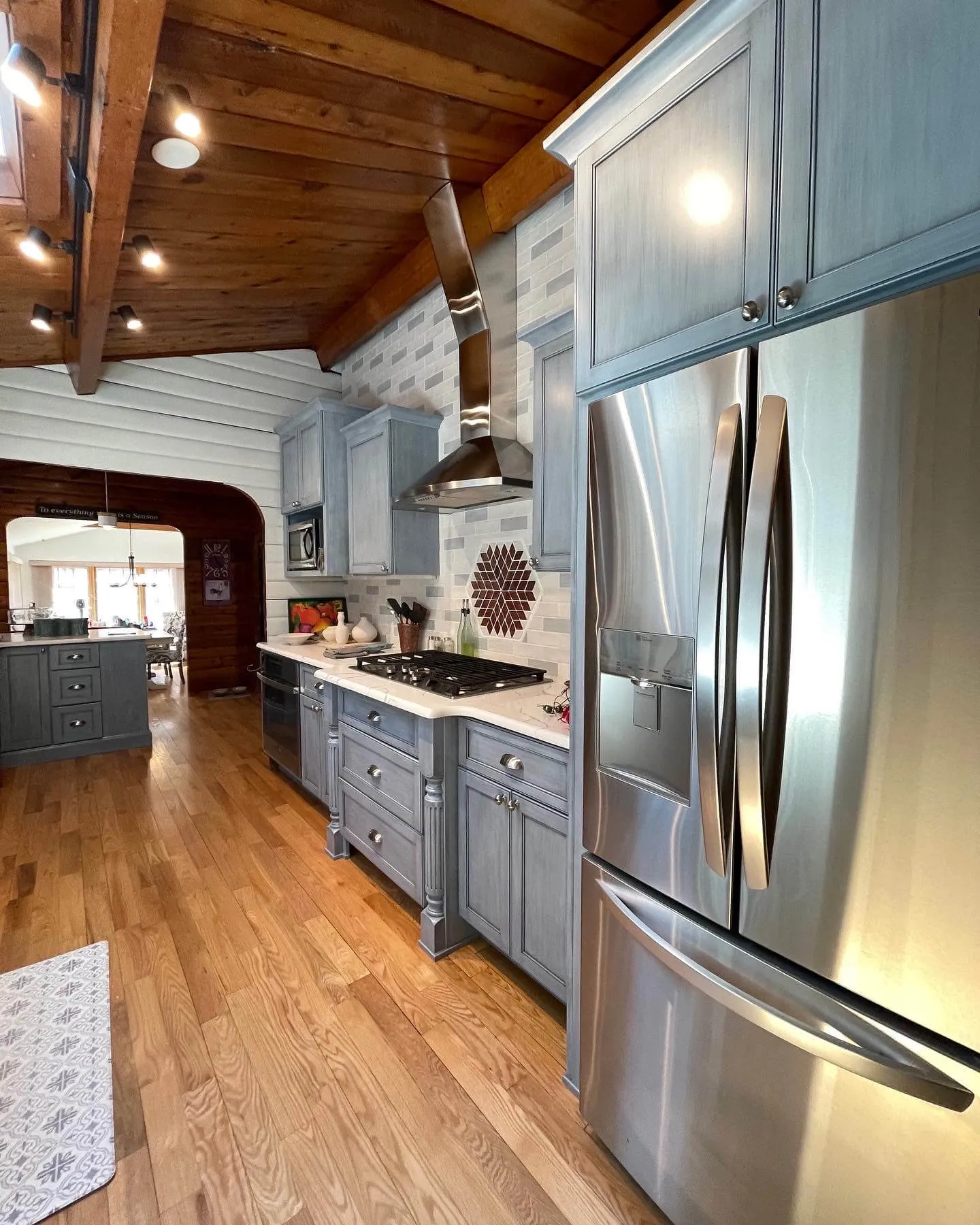 A custom made kitchen bench top