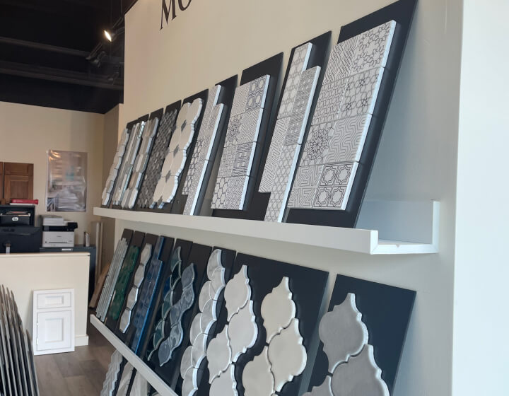 A selection of kitchen tiles from our showroom