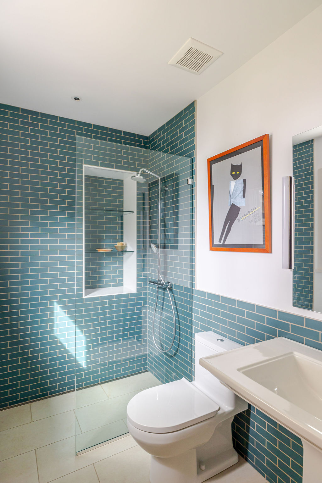 A custom shower to the clients specifications