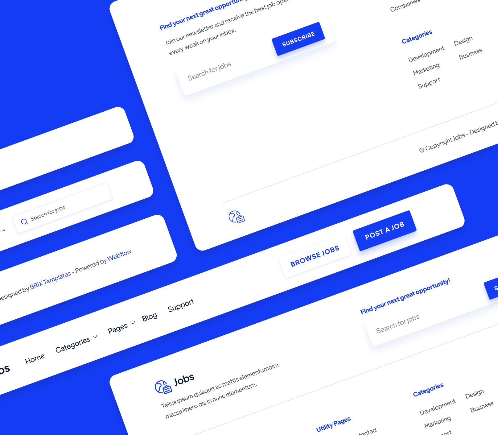 Headers And Footers - Jobs Webflow Template