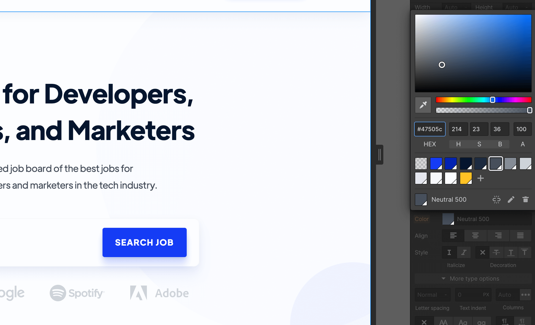Colors - Jobs Webflow Template