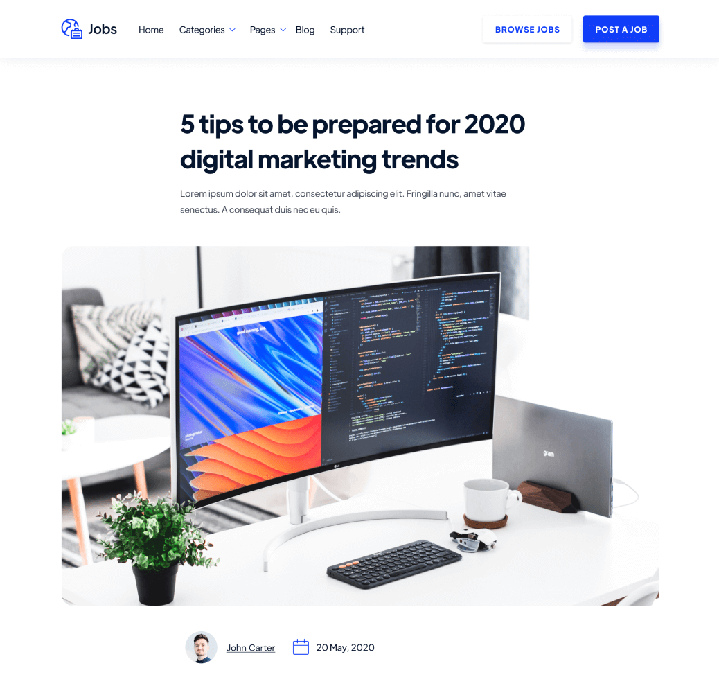 Blog Post - Jobs Webflow Template