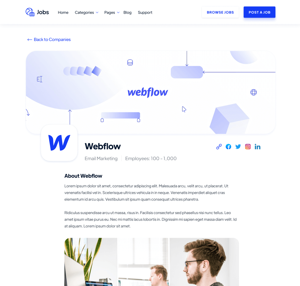 About - Jobs Webflow Template
