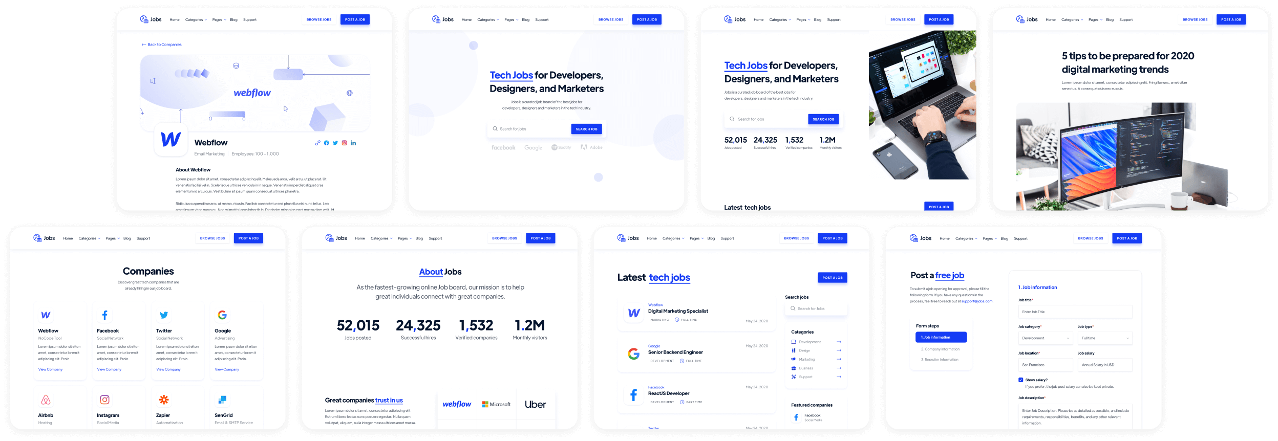 Buy Jobs Template - Jobs Webflow Template