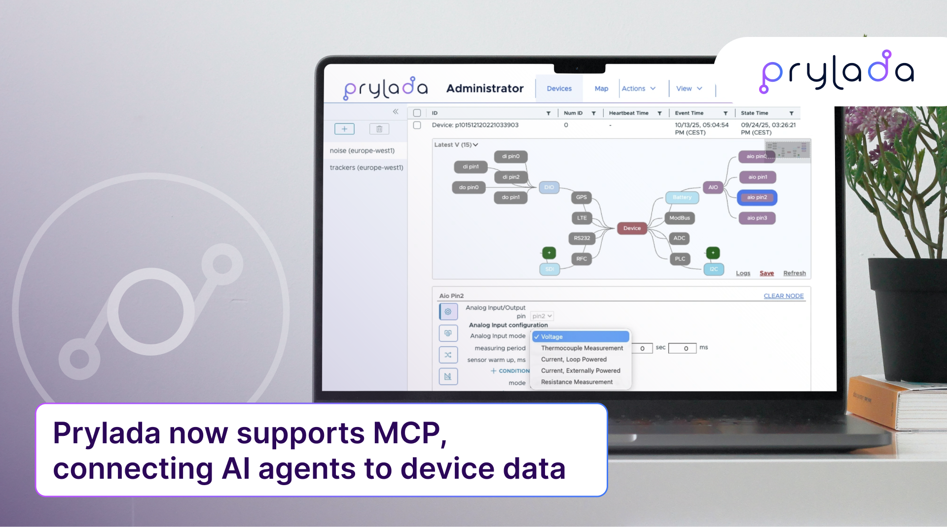 Prylada now supports MCP, connecting AI agents to device data