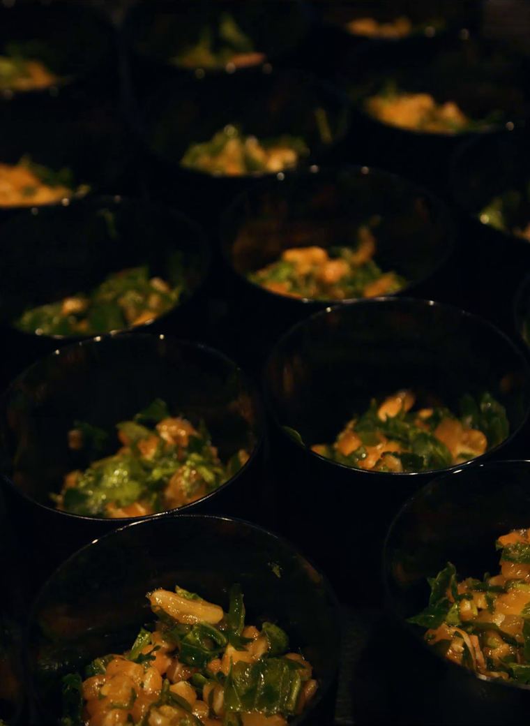 Hapjes van het walking dinner