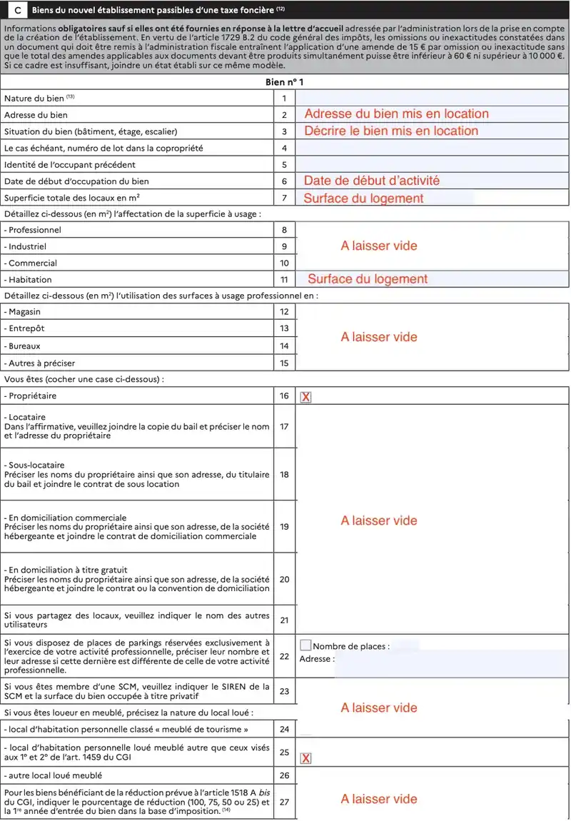 Guide pour remplir le formulaire 1447-C-SD