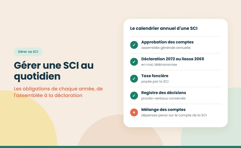 Gérer une SCI : obligations, assemblée générale et comptabilité