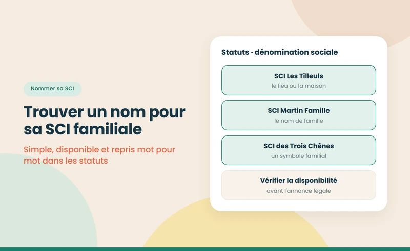 Idées de noms pour une SCI familiale : règles et exemples